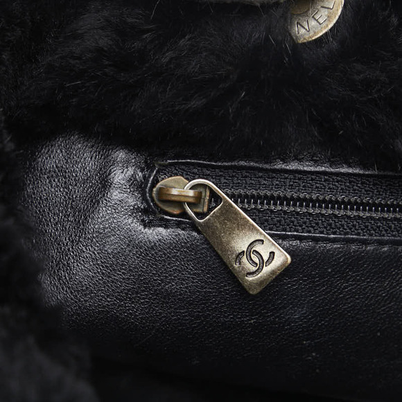 Chanel Cocomark Fur Handbag Black - Picture 8 of 12